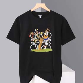 LOEWE Fashionable casual panda embroidery round neck short-sleeved T-shirt(27 styles)-1888